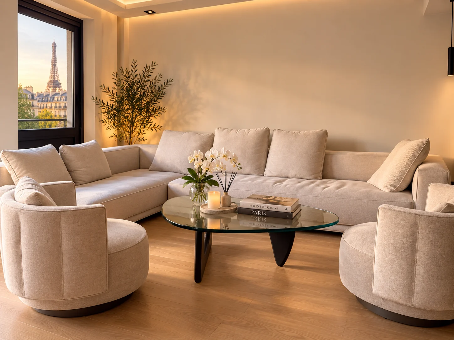 Salon élégant de l'atelier de massage à Paris 15